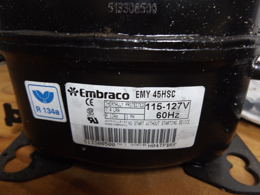 Compresor Frac. Aspera EMY45HSC 115V 1/8HP Baja Temperatura R134 CK