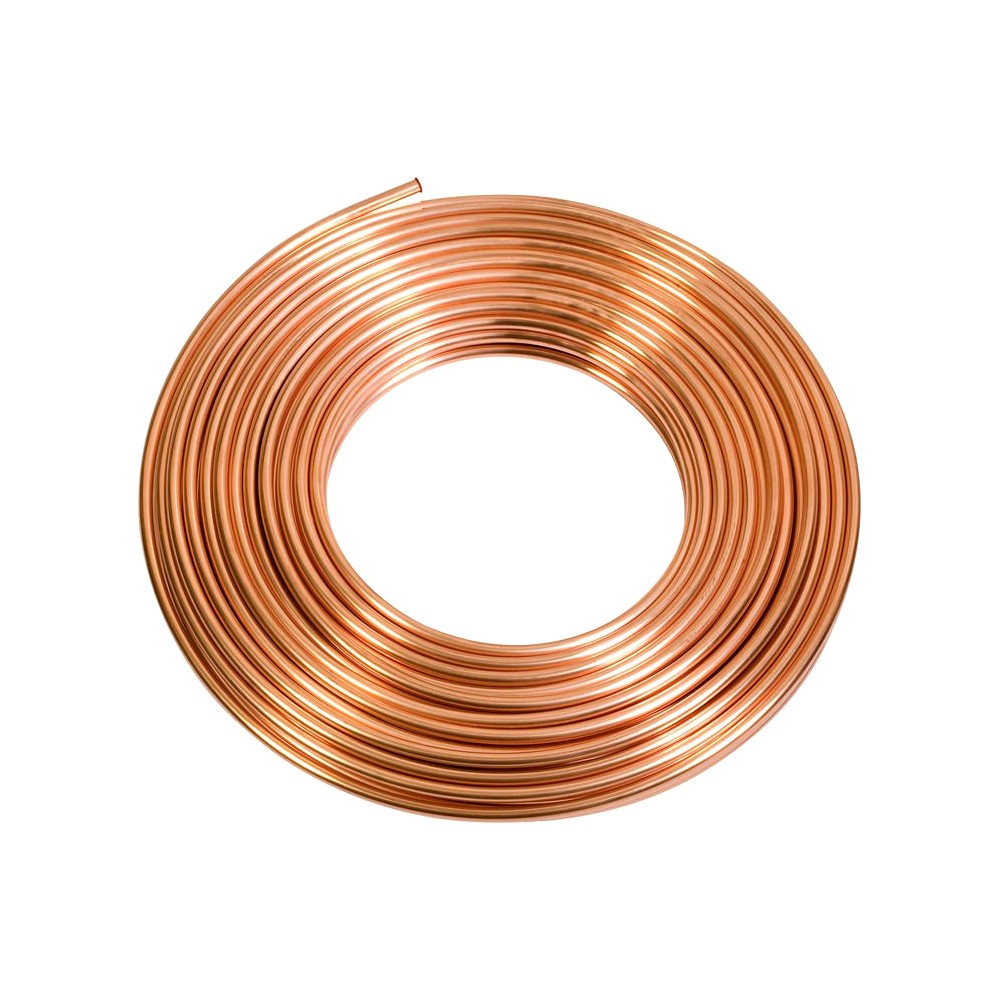 Rollo Tubo Cobre Flexible de 1/4" x 50ft