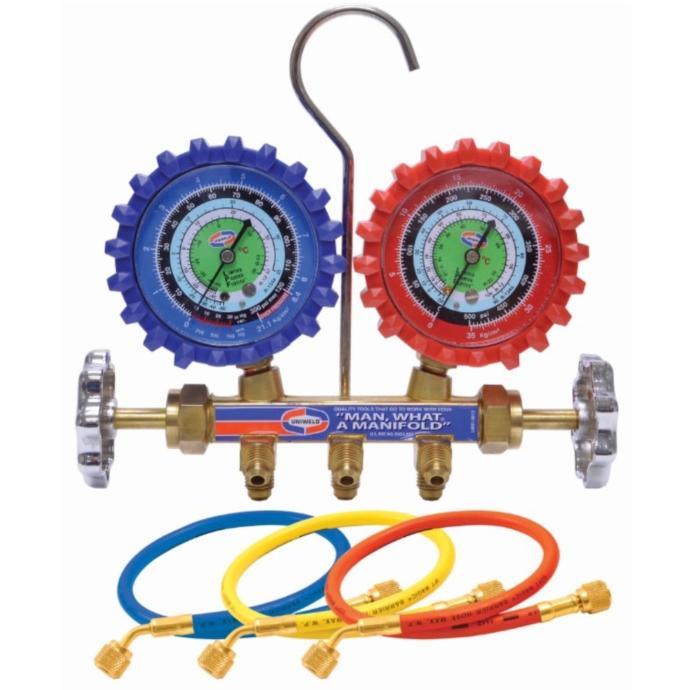 [131173] Herramienta Juego Manometro R410/R22/R404/R134 UNIWELD